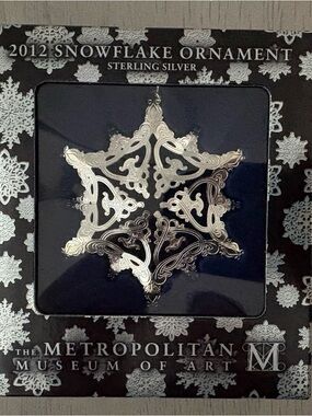 2012 Sterling Silver Snowflake Ornament - Silver